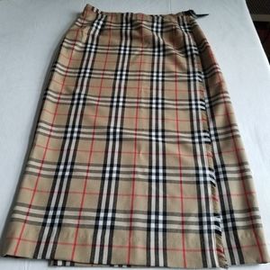 Vintage Burberry Tartan Plaid Skirt